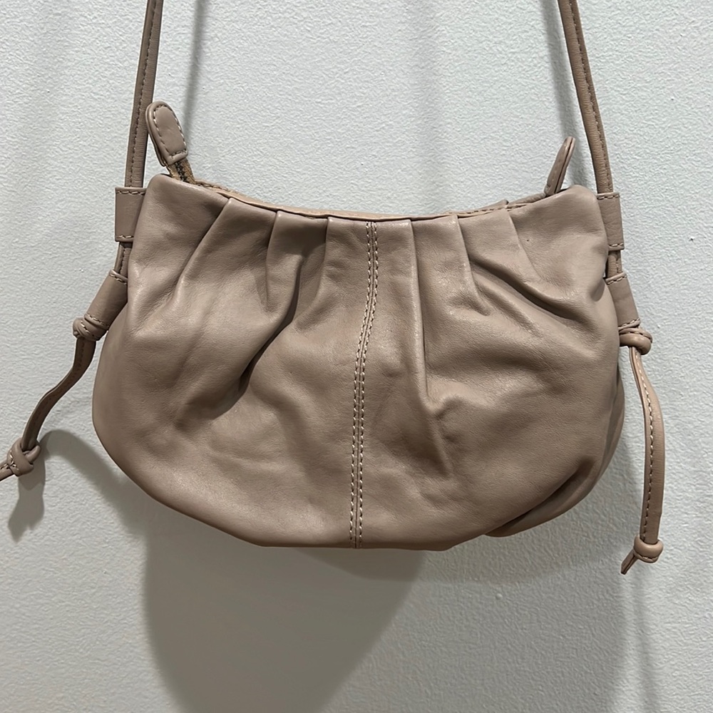 100% Leather Bone Crossbody